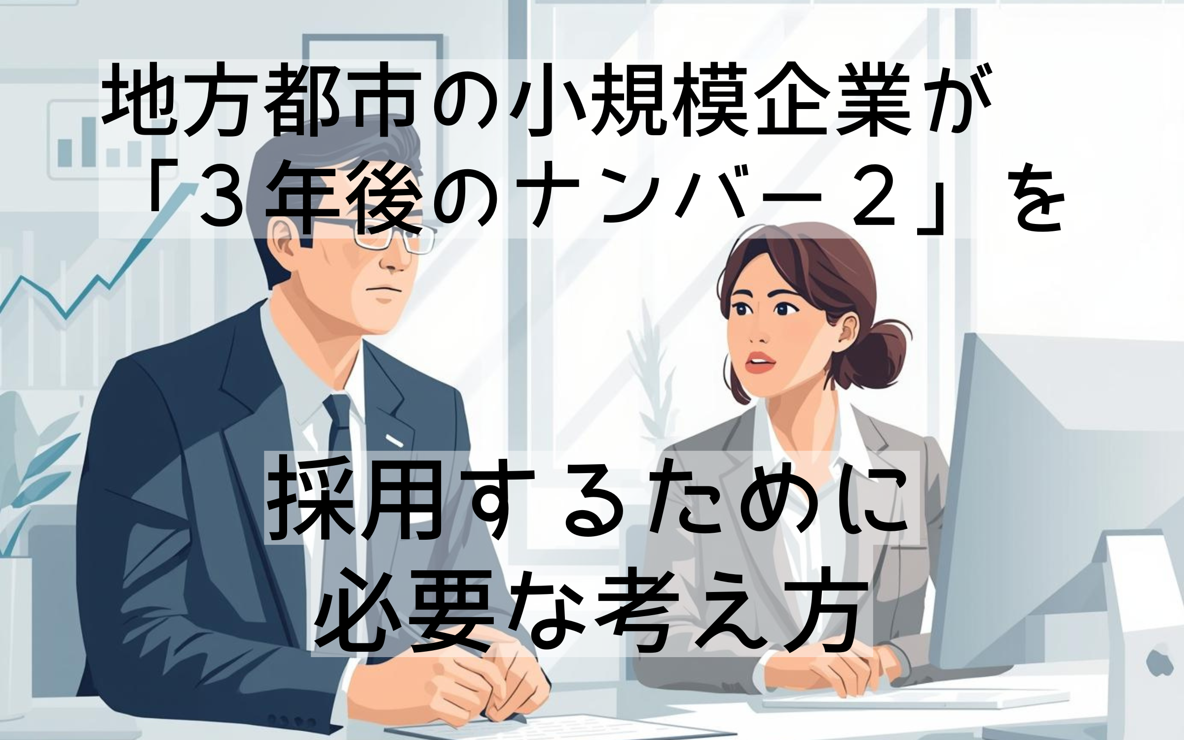 地方都市の小規模企業が「3年後のナンバー2」を採用するために必要な考え方