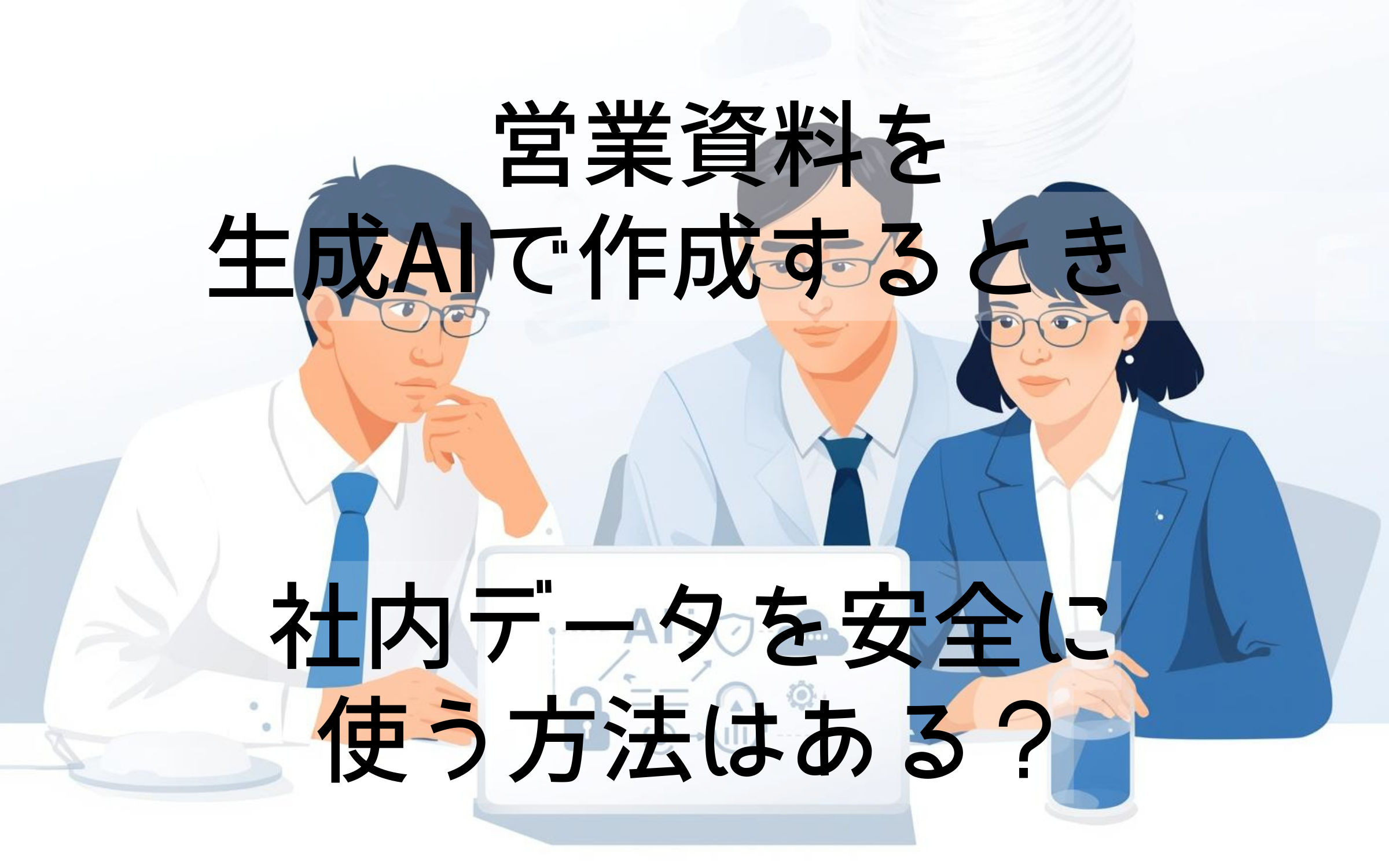 営業資料を生成AIで作成するとき、社内データを安全に使う方法はある？