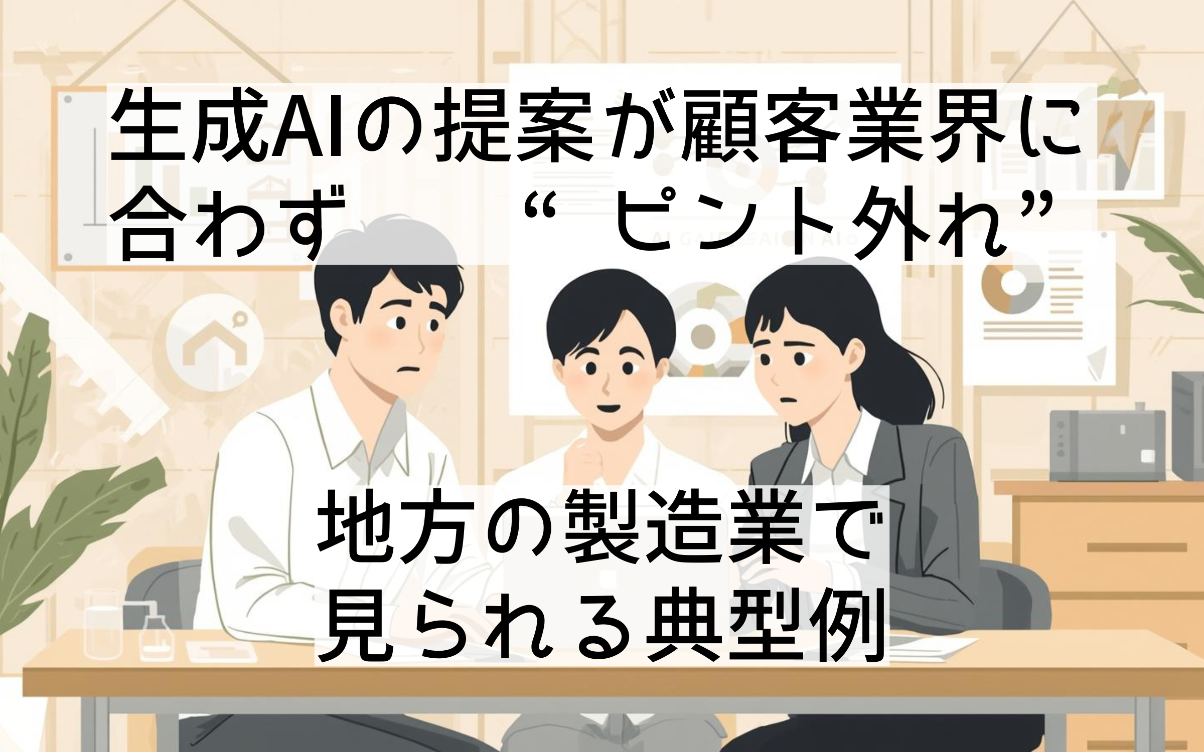生成AIの提案が顧客業界に合わず“ピント外れ”、地方の製造業で見られる典型例
