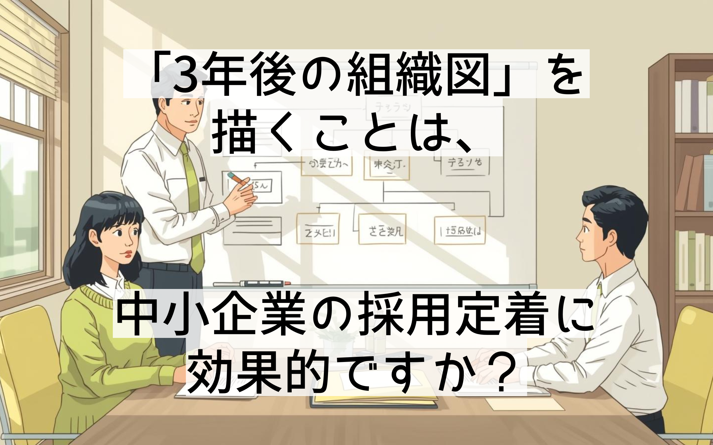 「3年後の組織図」を描くことは、中小企業の採用定着に効果的ですか？