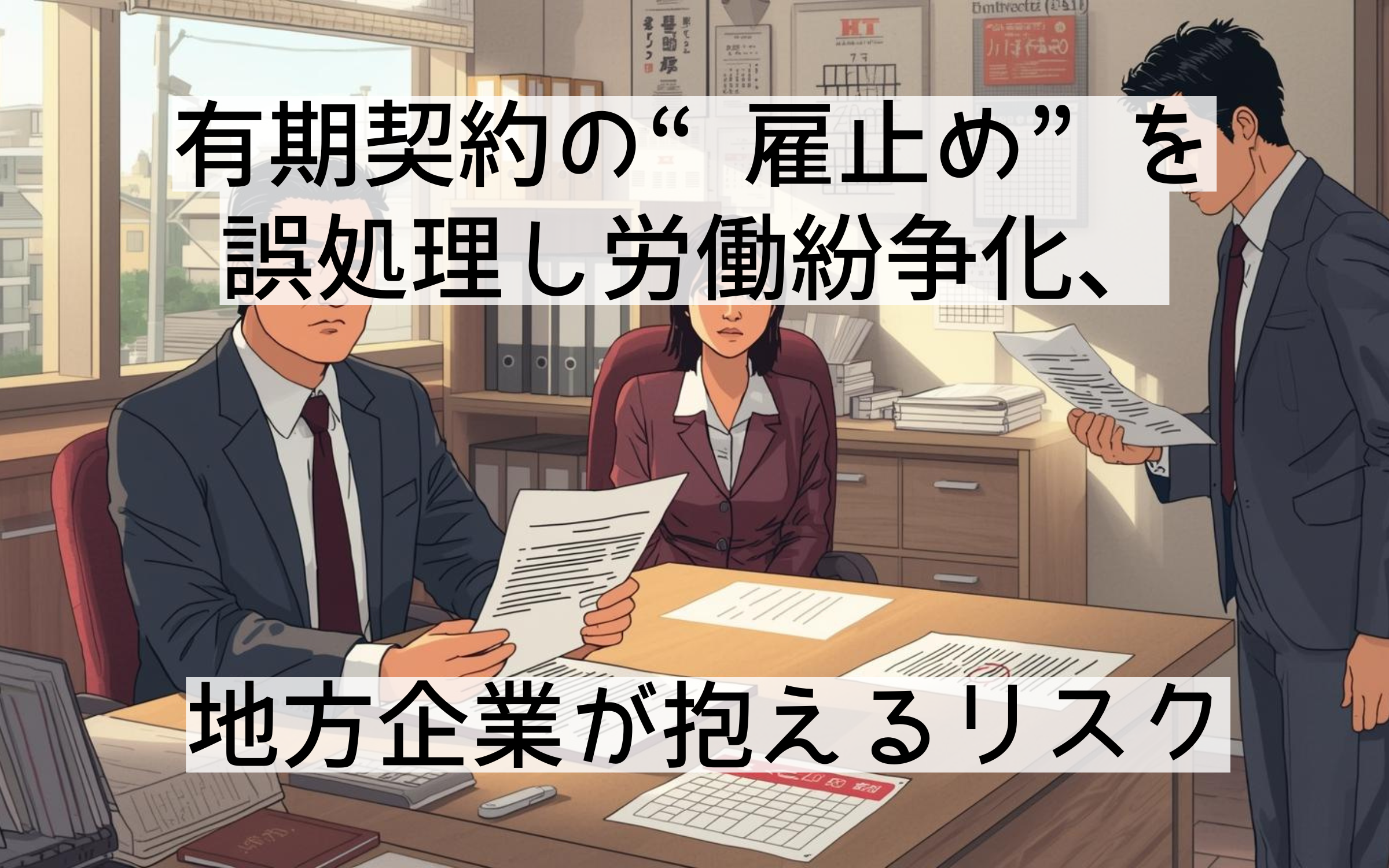有期契約の“雇止め”を誤処理し労働紛争化、地方企業が抱えるリスク