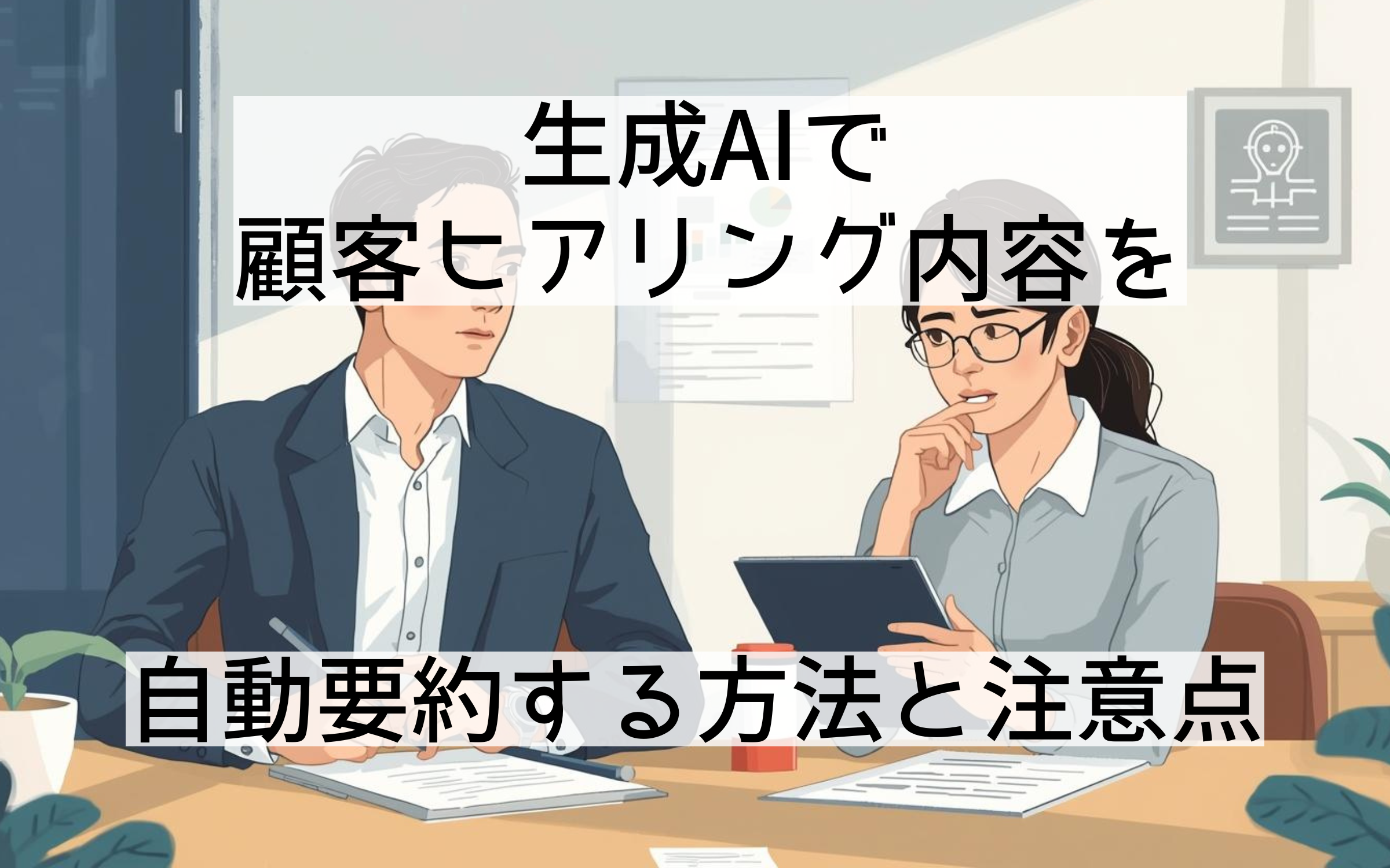 生成AIで顧客ヒアリング内容を自動要約する方法と注意点