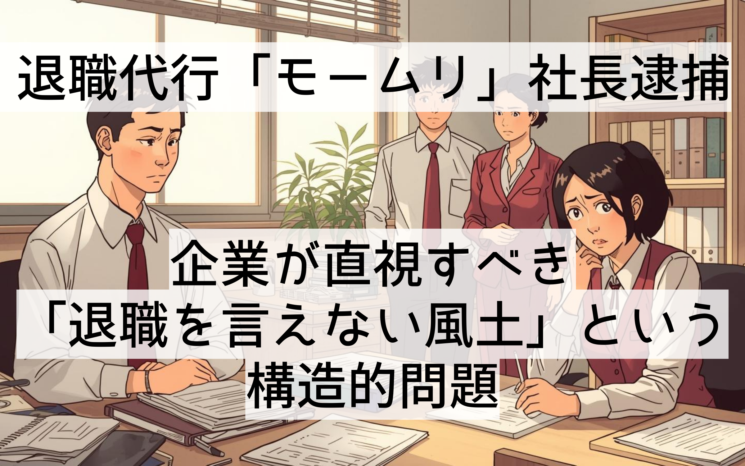 退職代行「モームリ」社長逮捕――企業が直視すべき「退職を言えない風土」という構造的問題