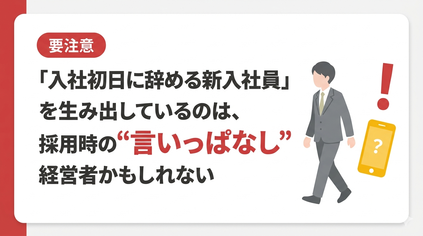姫路の入社初日に退職代行が来る時代——「言いっぱなし採用」が招く早期離職の真実