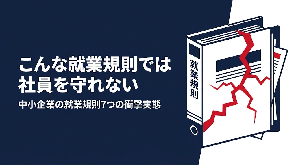 「こんな就業規則では社員を守れない」——姫路の特定社労士が実際に見た、中小企業の就業規則7つの衝撃実態