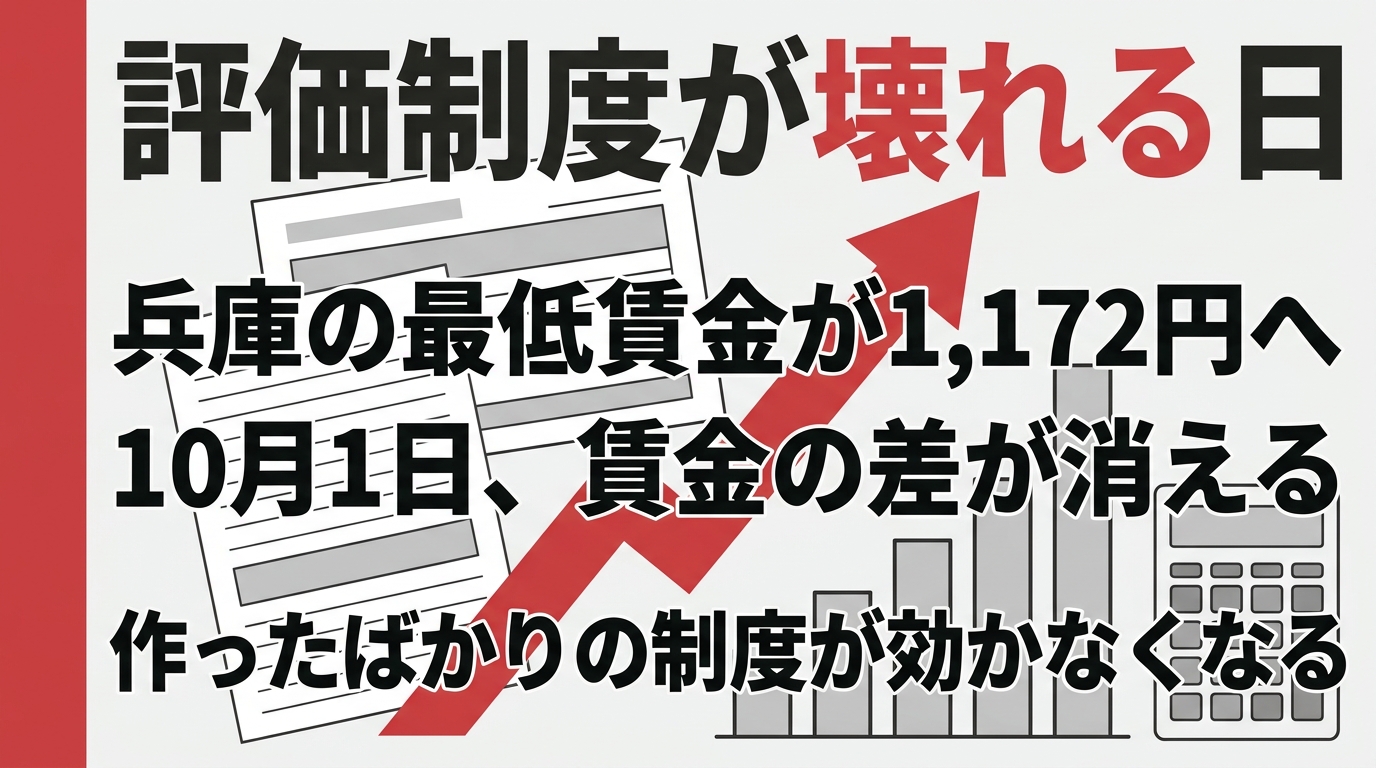 姫路の社労士が解説｜最低賃金が上がるほど、評価制度は静かに壊れていく——賃金表を2つに分ける